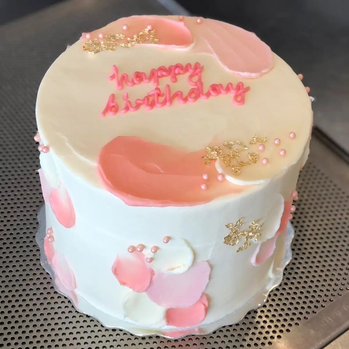 Three layer decorated cheesecake